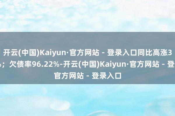 开云(中国)Kaiyun·官方网站 - 登录入口同比高涨33.88%；欠债率96.22%-开云(中国)Kaiyun·官方网站 - 登录入口