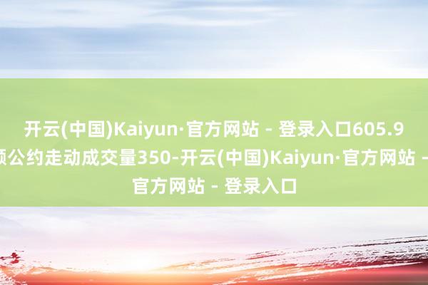 开云(中国)Kaiyun·官方网站 - 登录入口605.90元；巨额公约走动成交量350-开云(中国)Kaiyun·官方网站 - 登录入口