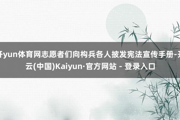 开yun体育网志愿者们向构兵各人披发宪法宣传手册-开云(中国)Kaiyun·官方网站 - 登录入口